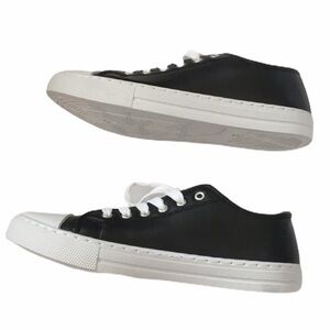 QUPID black faux leather sneakers